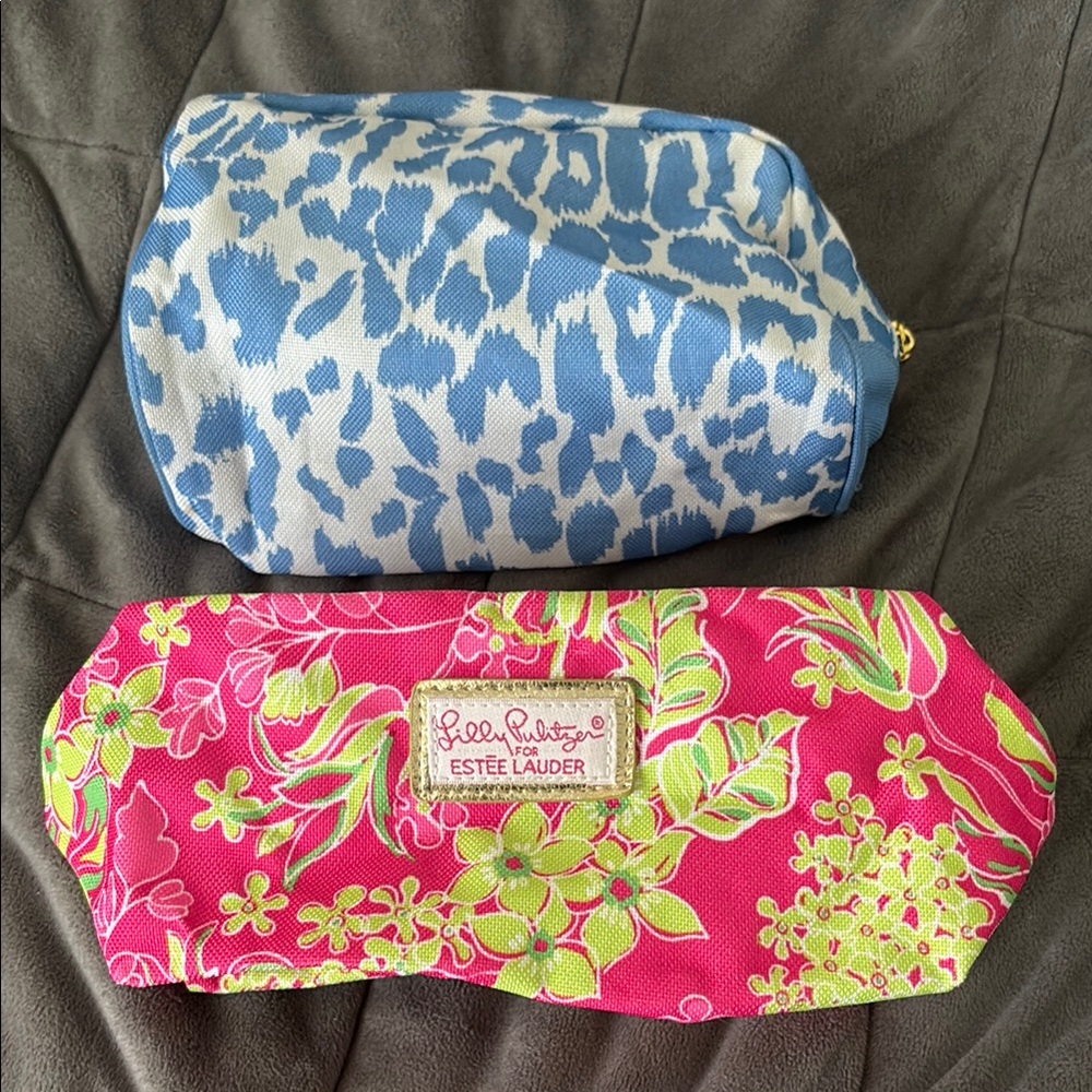 Lilly Pulitzer x Estée Lauder Floral Cosmetic Bag set